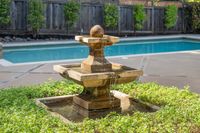 21 - 143 - 5 Springhill Manor - Close up view of a pool decoration