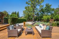 022.75 - 19 Warwick Court - Backyard patio with wooden furnitures,
