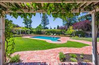 25 - 31 Old Millstone Lane -  Swimming pool surrounded by a brick pathway, llawn and perfola covered area