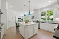 11 _ 31 Sandy Court _  Kitchen with center island and adjoining living area