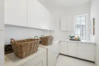 28 _ 2 Reliez Manor Court - Laundry room with washer and dryer, built-in cabinets, countertops, and storage space