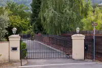 34 _ 2 Reliez Manor Court - Private gated entrance with driveway and landscaping