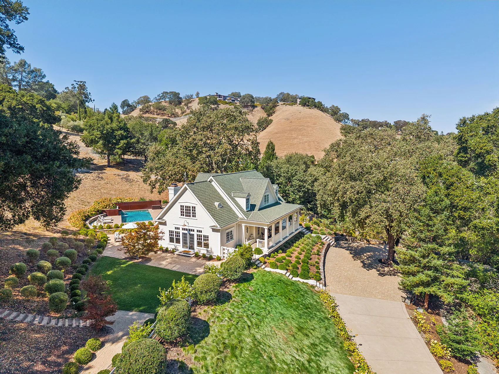 1 _ 1751 Reliez Valley Road _ Aerial view of the property and surrounding landscape