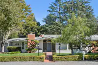 2 - 3336 Las Huertas Road _ Front exterior of the property  with landscaped lawn and walkway