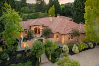 1 _ 24 Cosso Court _ Front Aerial view of the house and landscaped grounds