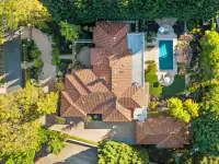 2 _ 24 Cosso Court _ Aerial View of the House, Swimming Pool, and Landscaped Grounds