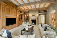 22 _ 24 Cosso Court _ Family Room with built-in entertainment center and fireplace