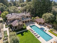 Drone looking down with Pool and GH--Good