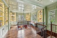 Upstairs library and staircase