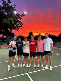 HS boys playing pickleball